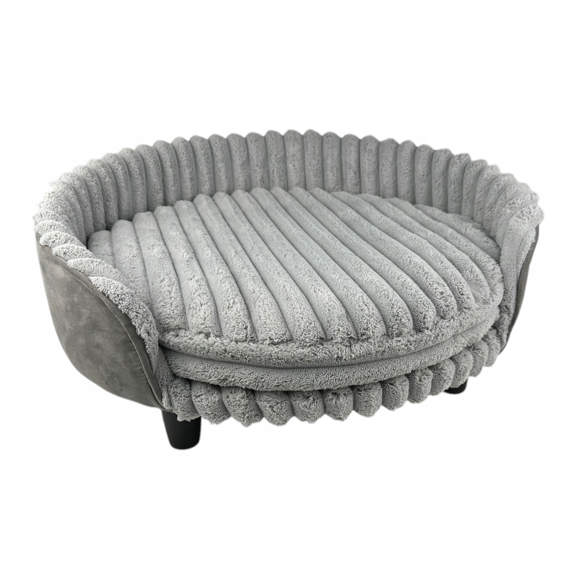 Levně Pelíšek na nožkách, sametová pohovka, jemný na dotek polštář pro praní