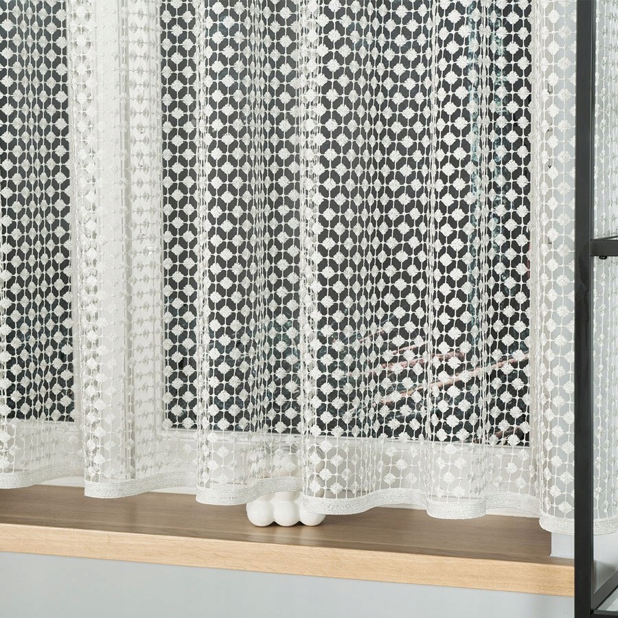 Mg Záclona Závěsa Stříbrná Guipure lesklá 61757/7 400x160