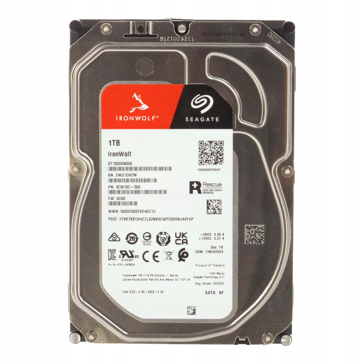 Seagate IronWolf 1TB 5.4K 256MB Sata III 3.5'' ST1000VN008