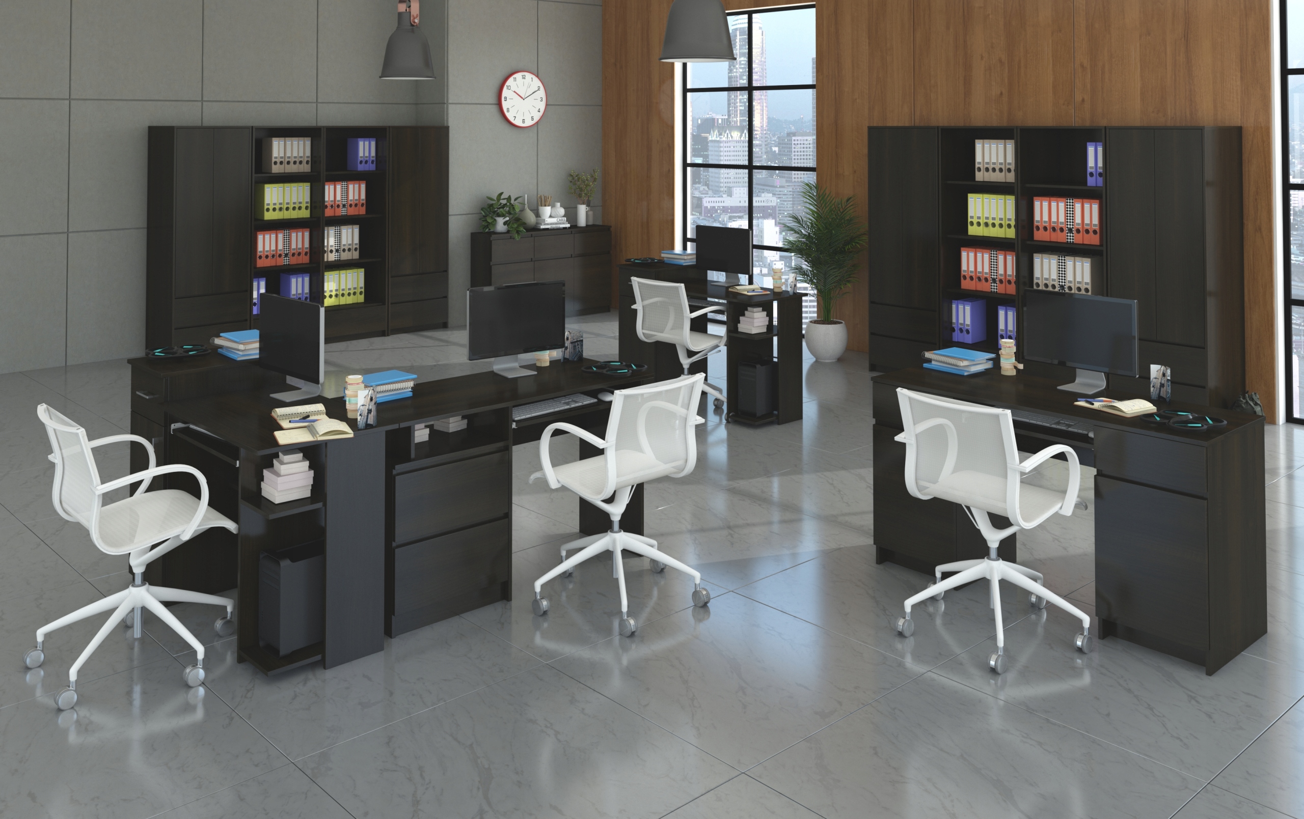 KOMODA 110CM SZAFKA 4 SZUFLADY 2 PÓŁKI WENGE U1 Marka Mobene