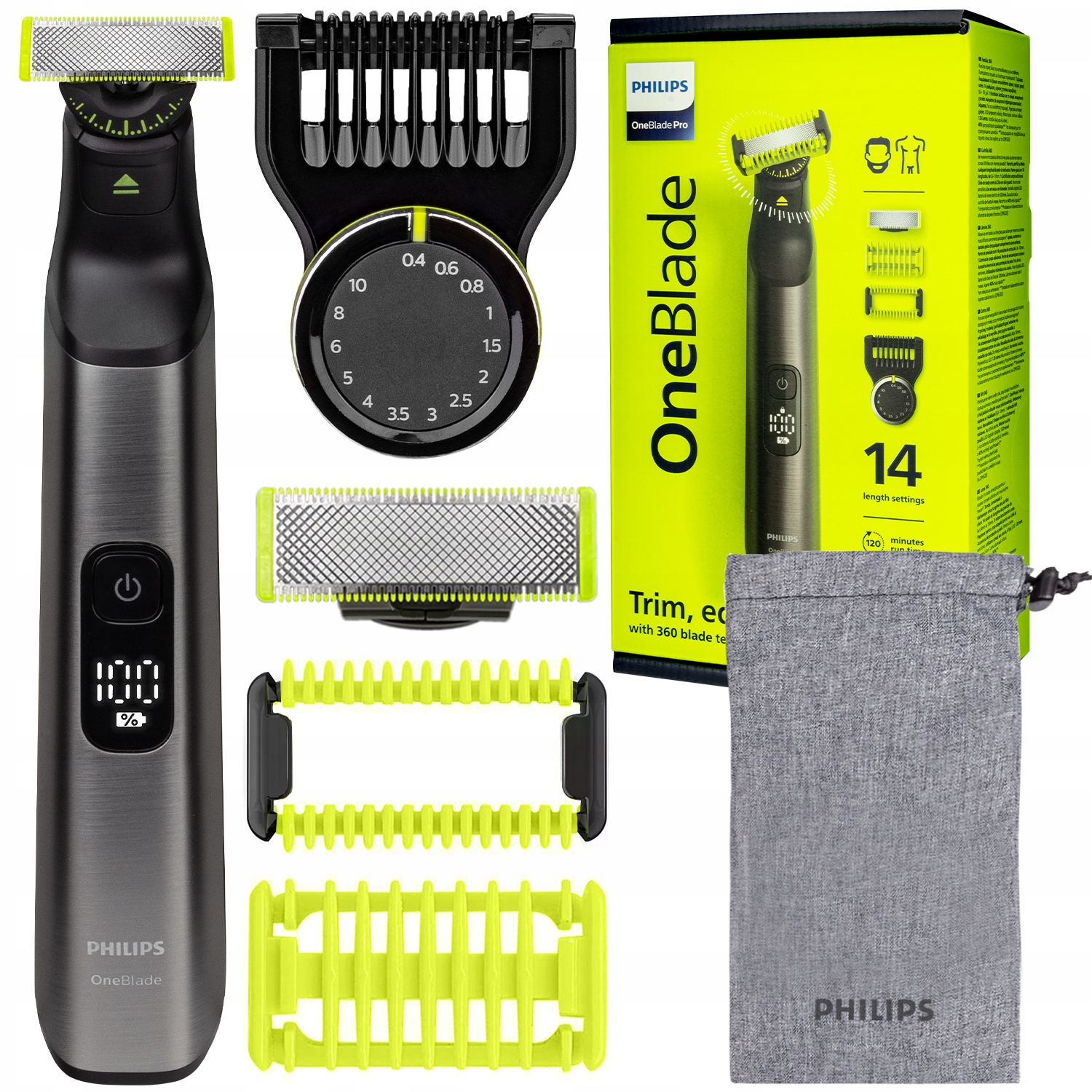 HOLICÍ STROJEK PHILIPS ONEBLADE PRO QP6551/15 FACE BODY za 2005 Kč