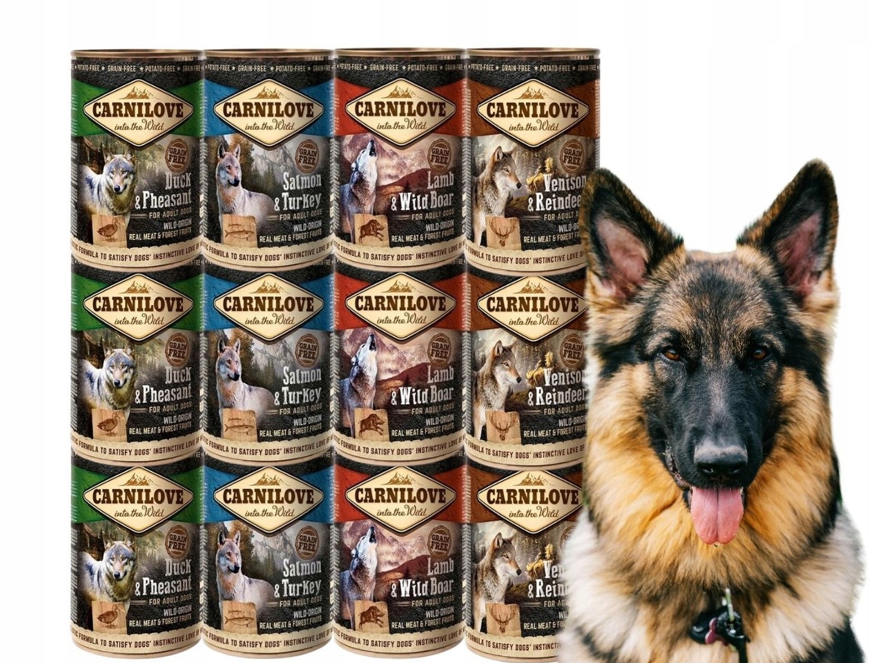 Levně Carnilove Vlhké krmivo pro psy Wild Meat Mix Chutí 12x400 g