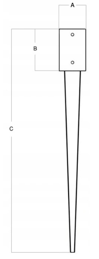 MOCNA PODSTAWA SŁUPA WBIJANA WSPORNIK KOTWA 70x70x750 CE Rodzaj altana