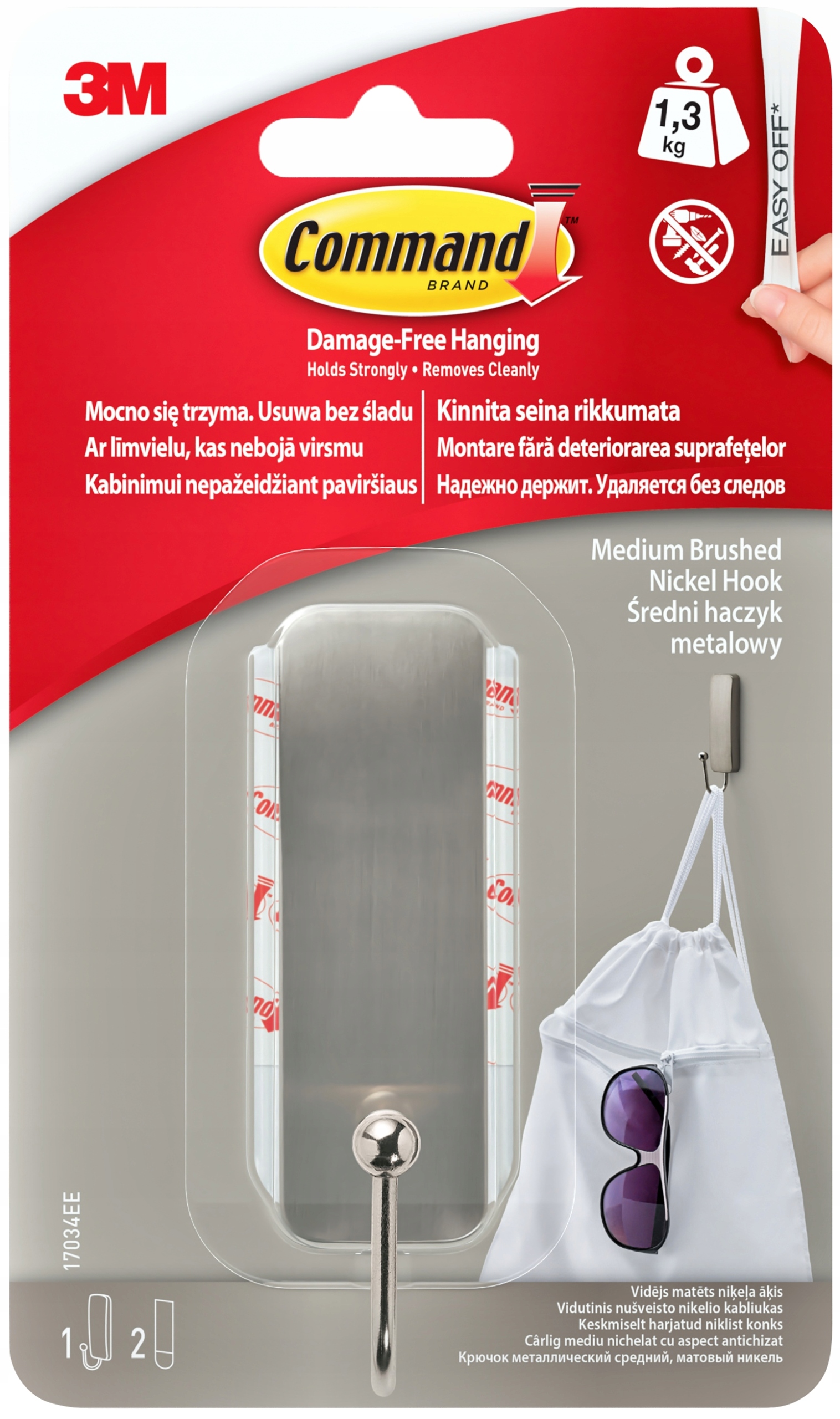

Command Haczyk Uchwyt Metalowy Inox 1,3 Kg