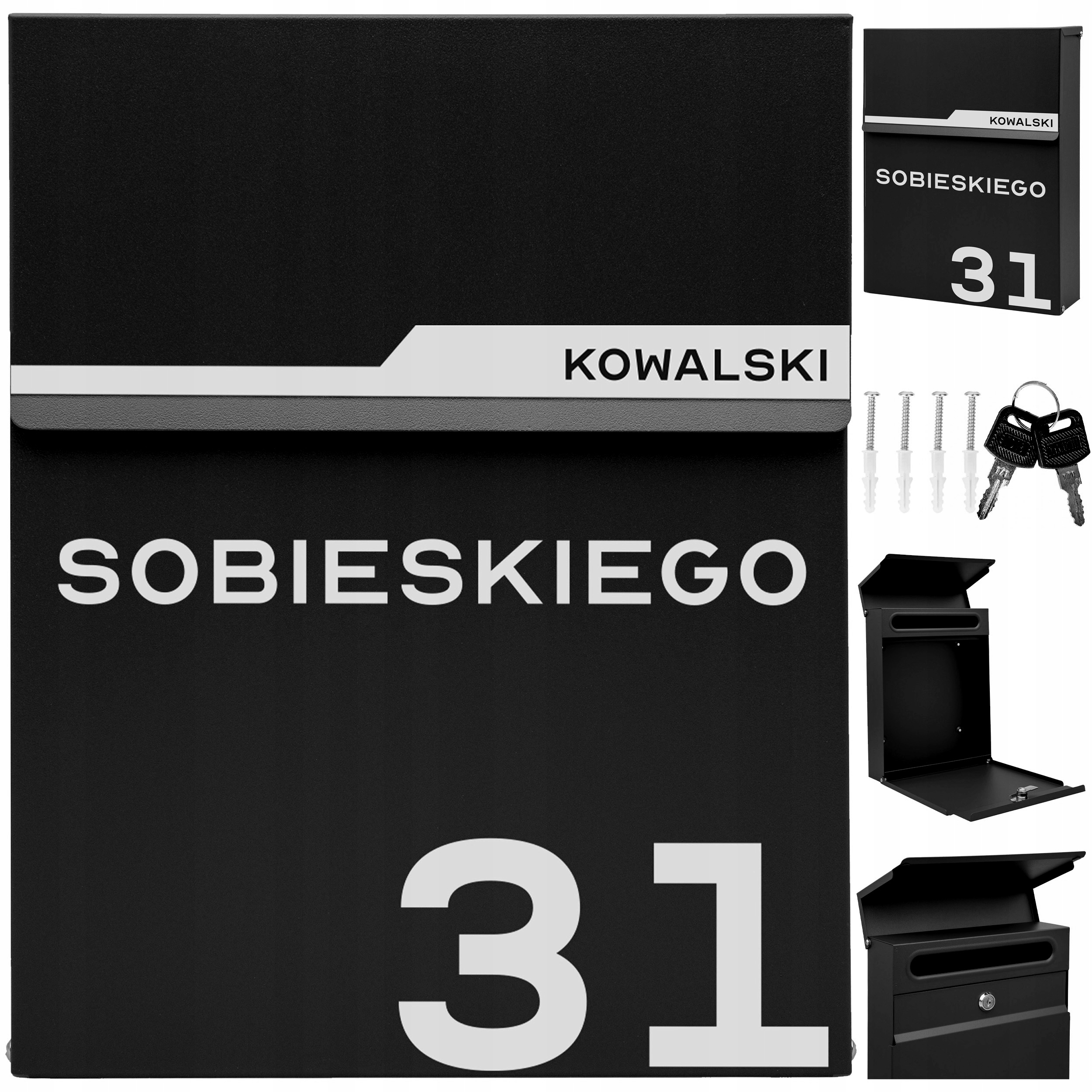 Poštovní Schránka Na Dopisy Černá Nápis Adresa Ulice Číslo