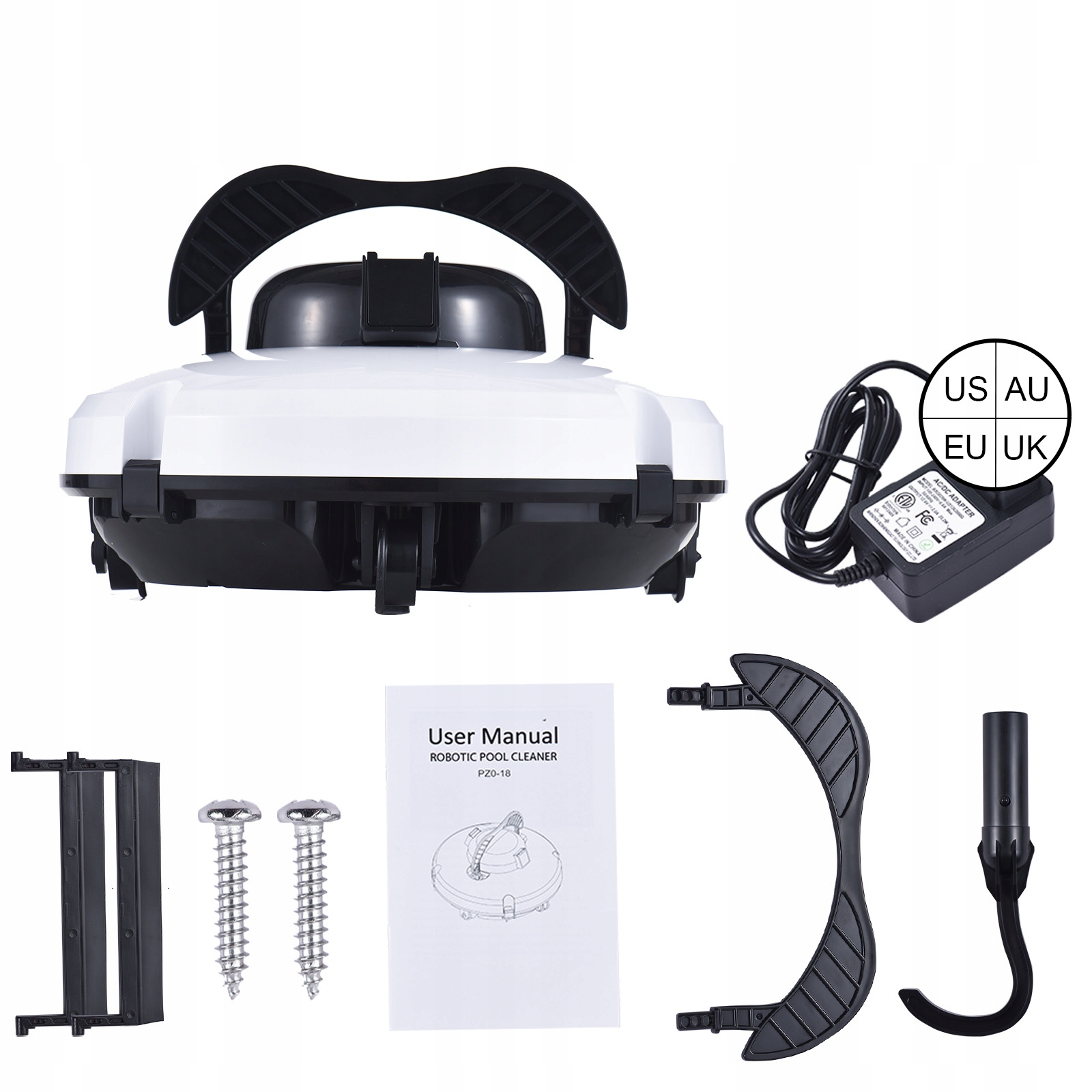 Bazénový vysávač Kosgho Bezdrôtový robotický čistič bazénov Biely Čierny