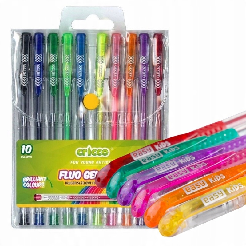 

Długopis Żelowy Cricco Fluorescencyjne 10 sztuk