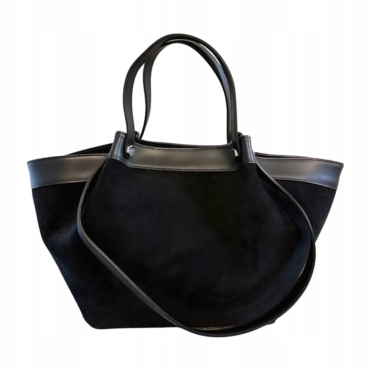 Laura Biaggi shopper taška semišová černá