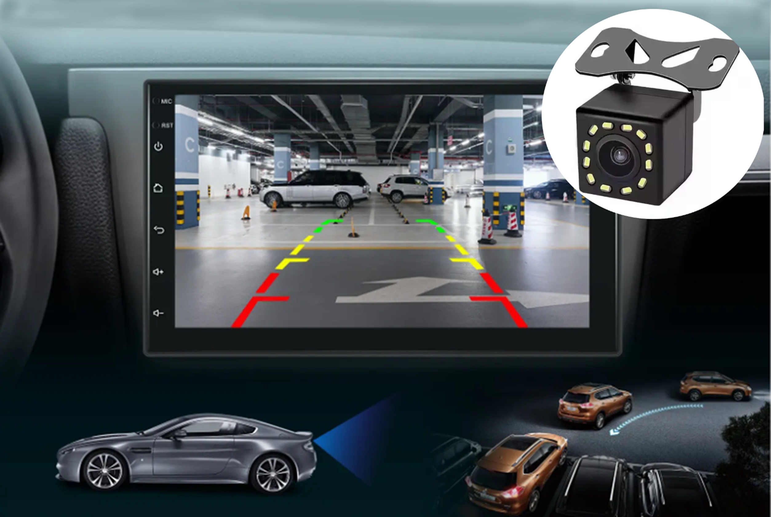 Radio Samochodowe 1DIN 10' 4/64GB AndroidAutoCarPlay RDS BT USB WiFi GPS 4G Montaż 1-DIN