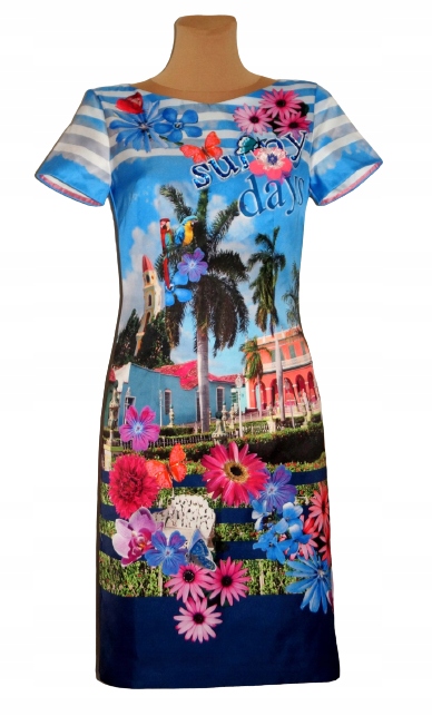 Marc Cain barevná zdobená šaty Nová 34