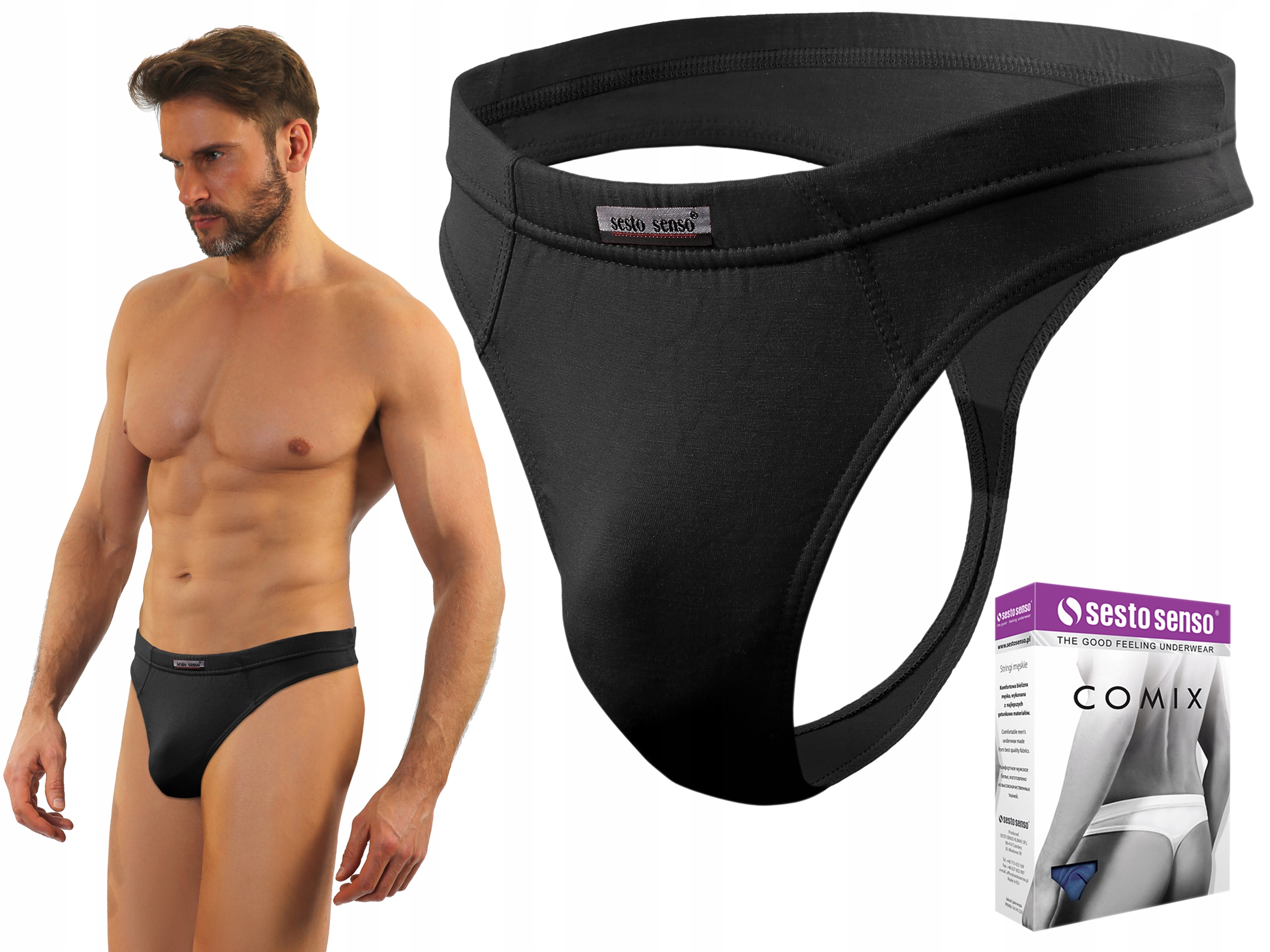 

Sesto Senso stringi Comix, Micromodal Czarne XL