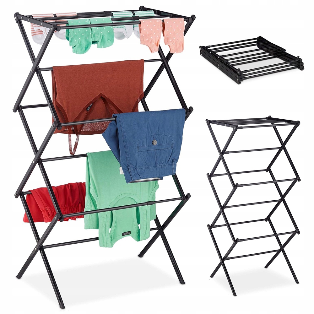 Levně Sušák na prádlo Vertikální balkonová zahradní skládací, nastavitelná, 40-71 cm