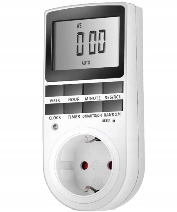 PROGRAMATOR CZASOWY WŁĄCZNIK/WYŁĄCZNIK TIMER LCD