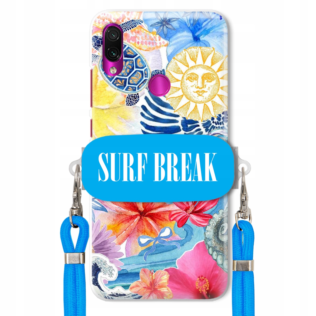Puzdro pre Xiaomi Redmi Note 7 Modré vodítko držiak Surf Break Lata
