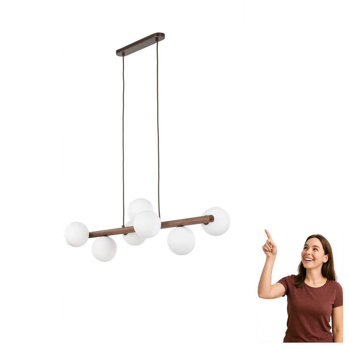 Závěsná lampa Estera Wood Ořech 10272 Tk Lighting