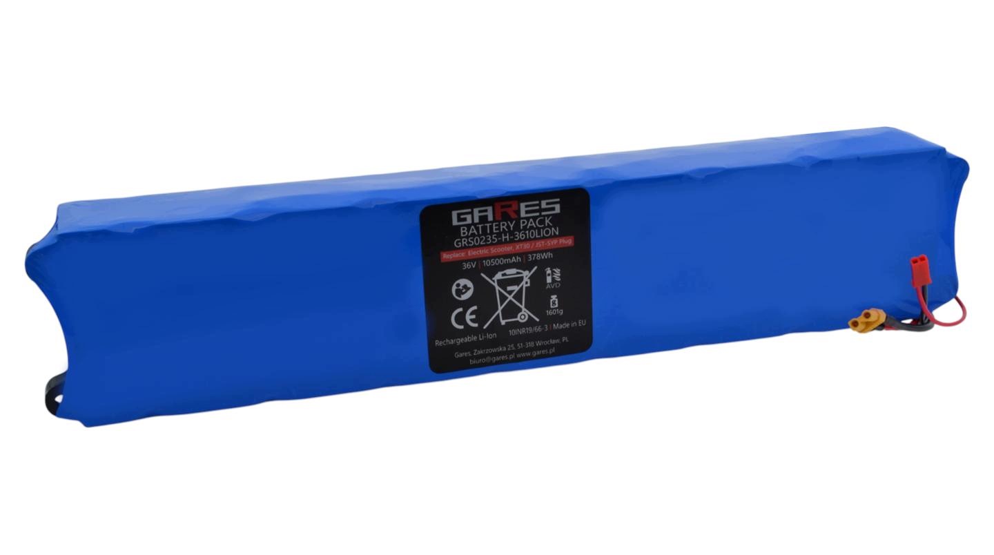 Baterie Akumulátor pro elektrickou koloběžku, zástrčka XT30 Jst-syp 36V 10,5Ah