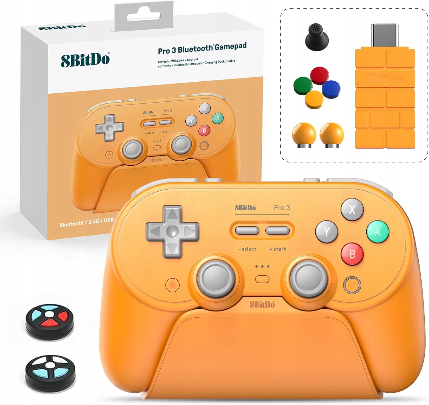 Pad bezprzewodowy do konsoli Nintendo Switch pomarańczowy