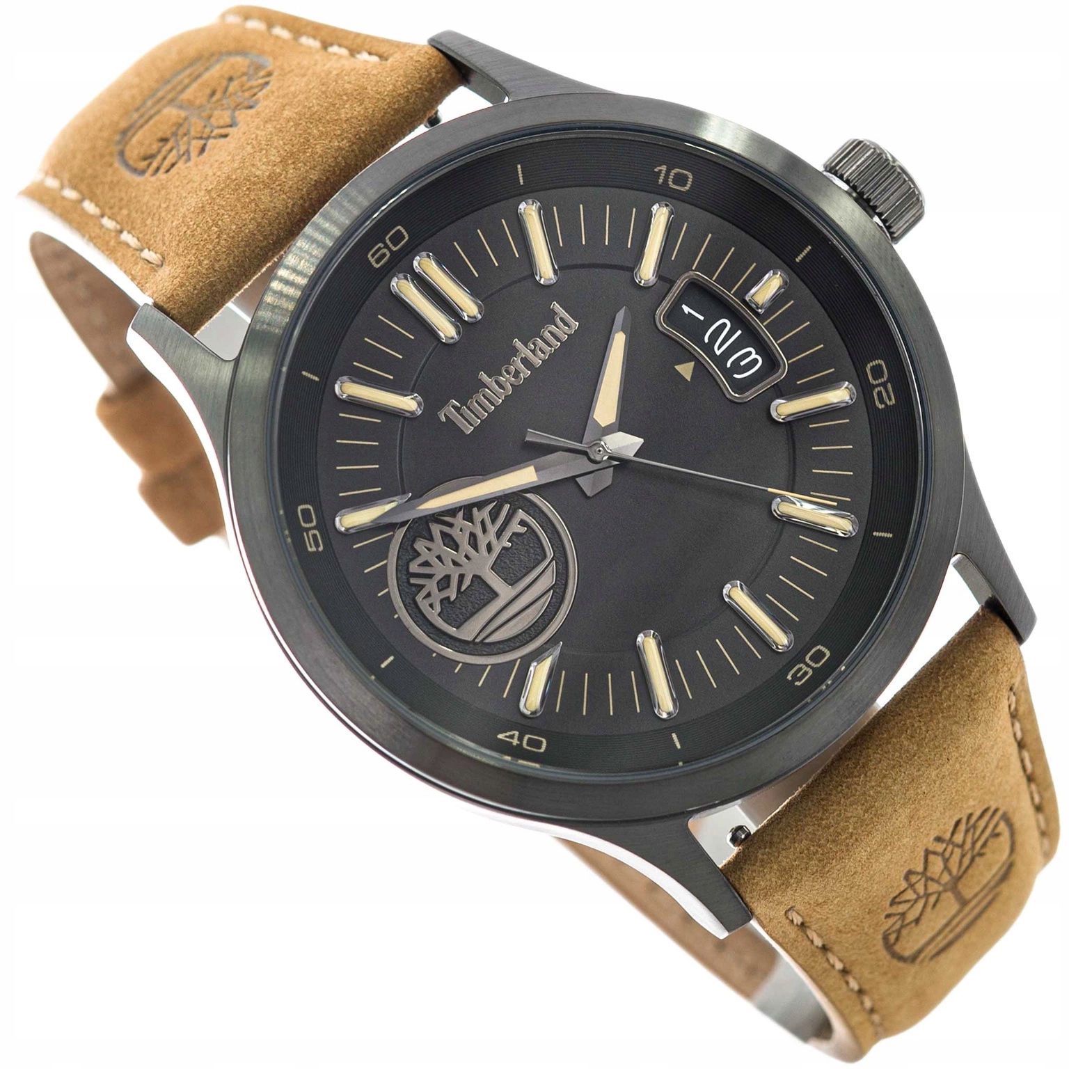 Pánské Hodinky Timberland TDWGB0041006 Trumbull Hnědé Na Řemínku Datumovka
