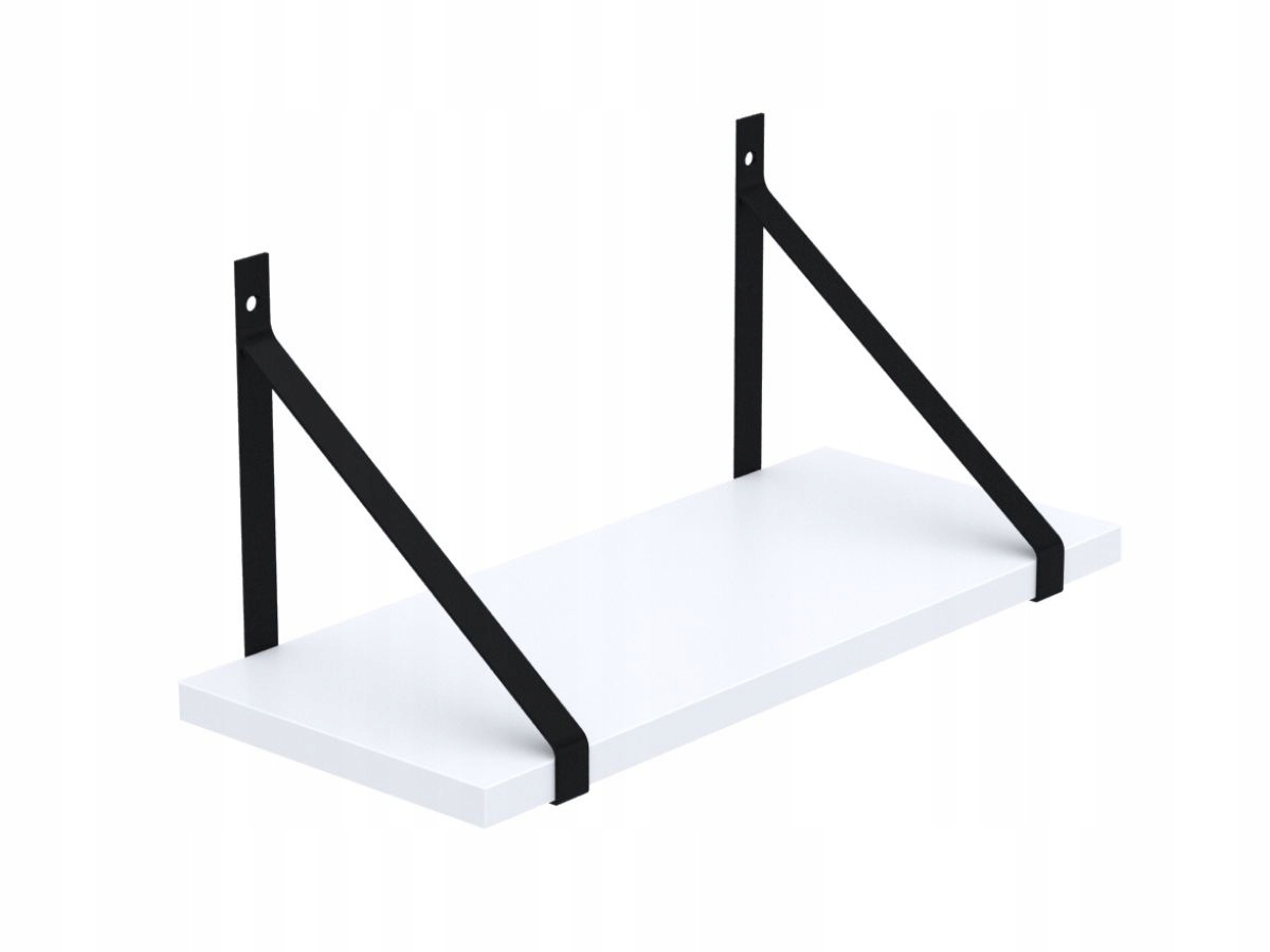 

Półka wisząca loft kuchnia pokój Biała 50cm