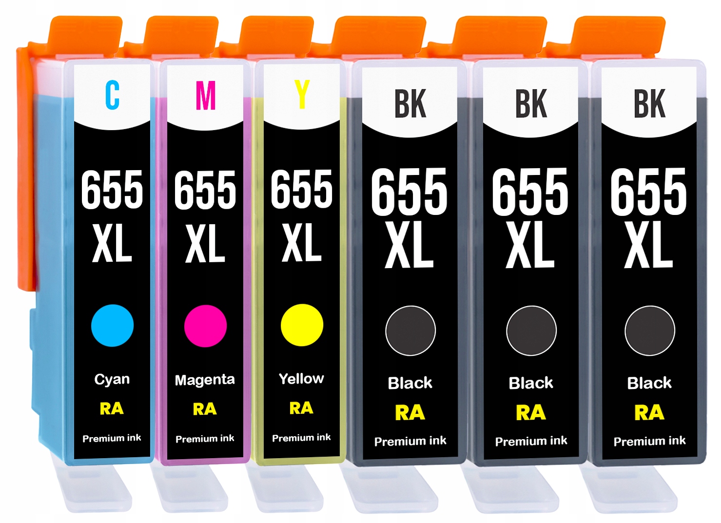 

6x Tusz 655XL Do Hp DeskJet 3525 4615 5525 6525