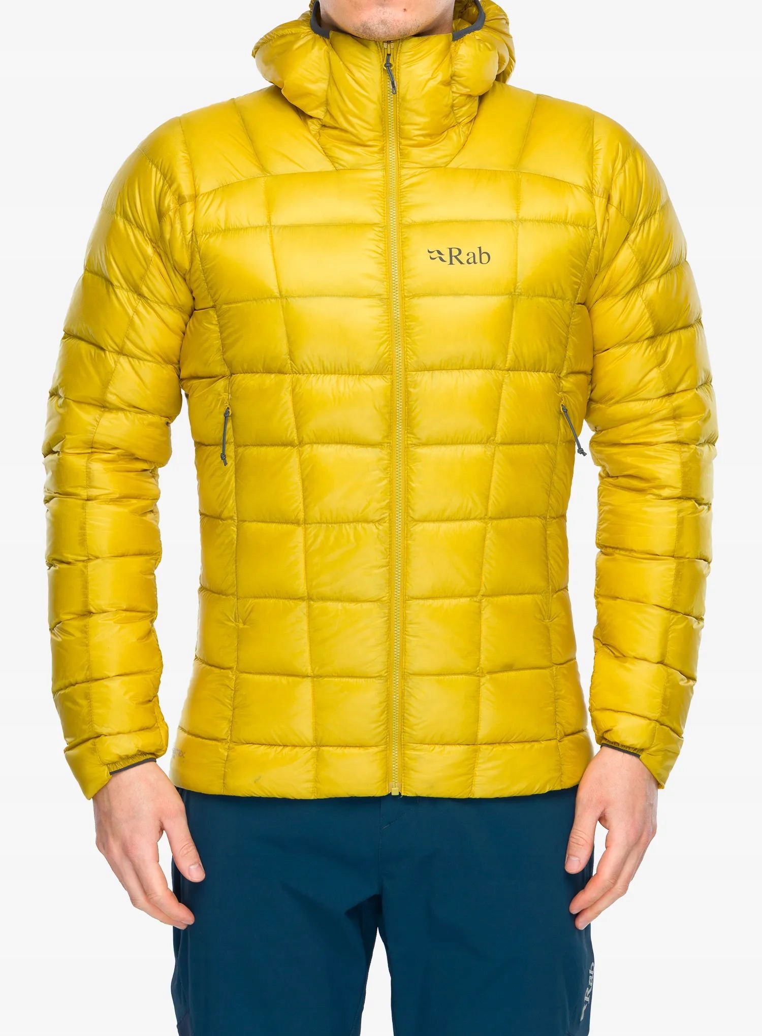 Péřová bunda Rab Mythic Alpine Jacket tmavě zelená, velikost M