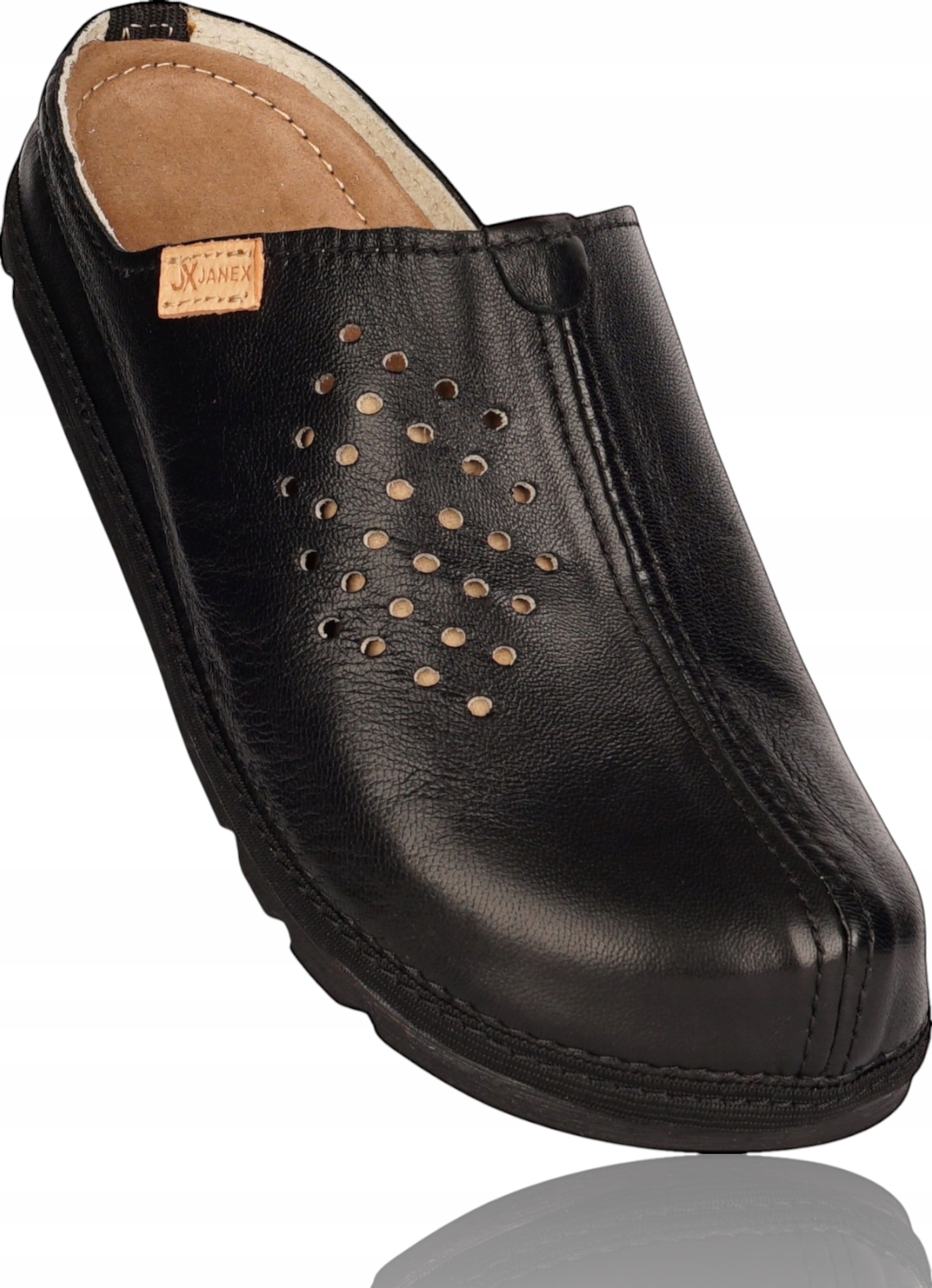 Pánské Pantofle Kožené Černé Loutky Do Práce Školy Domu Zahrady Pevné