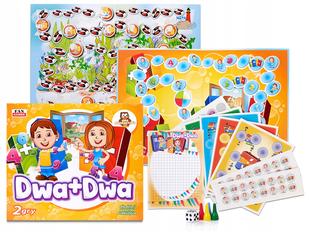 Gra Edukacyjna 2W1 Dwa Dwa/ Podwodna Przygoda Fan Games