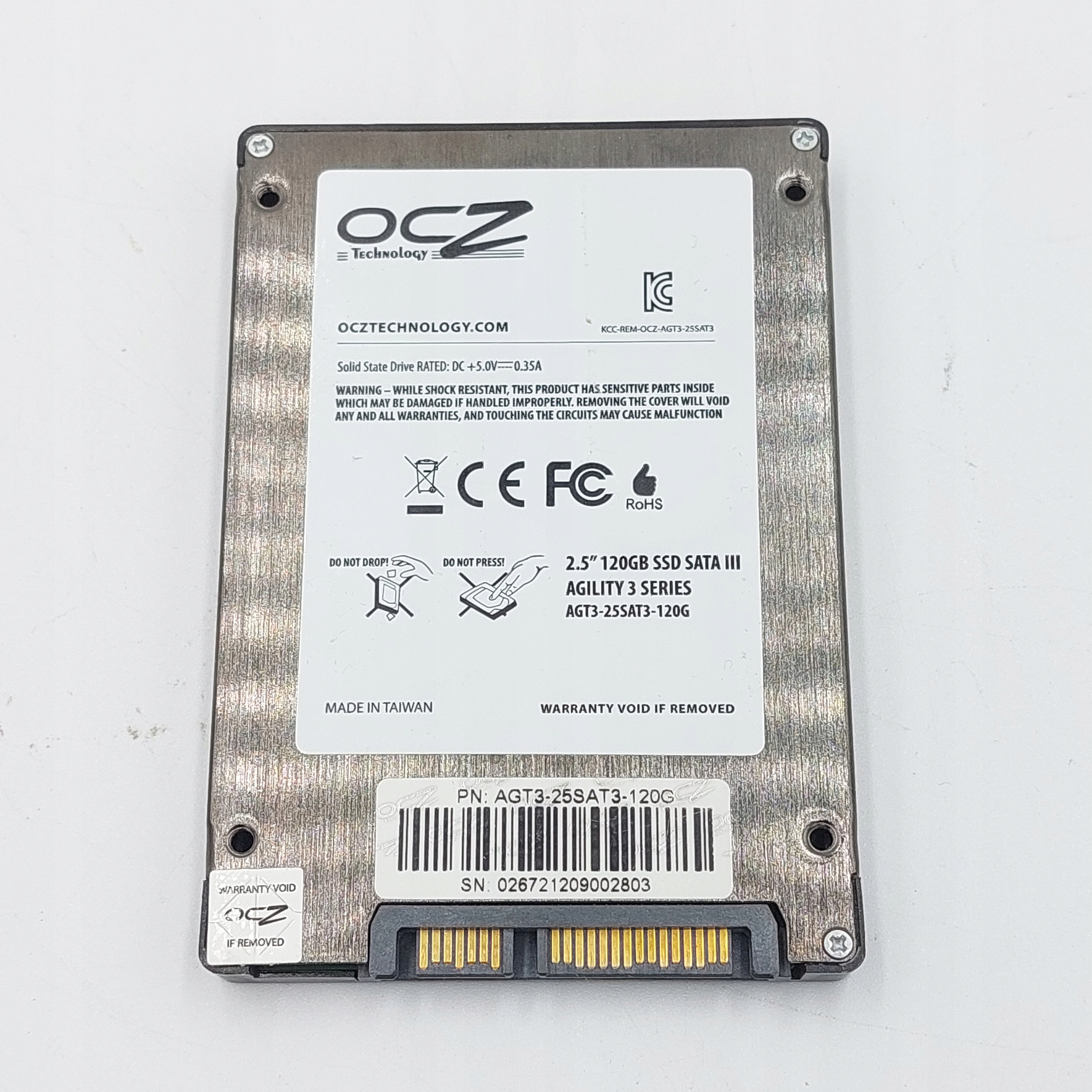 OCZ 120GB 2,5'' SATA SSD Format dysku 2,5