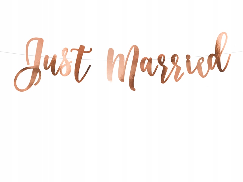 

Girlanda Just Married Rose Gold Lustrzana 77cm