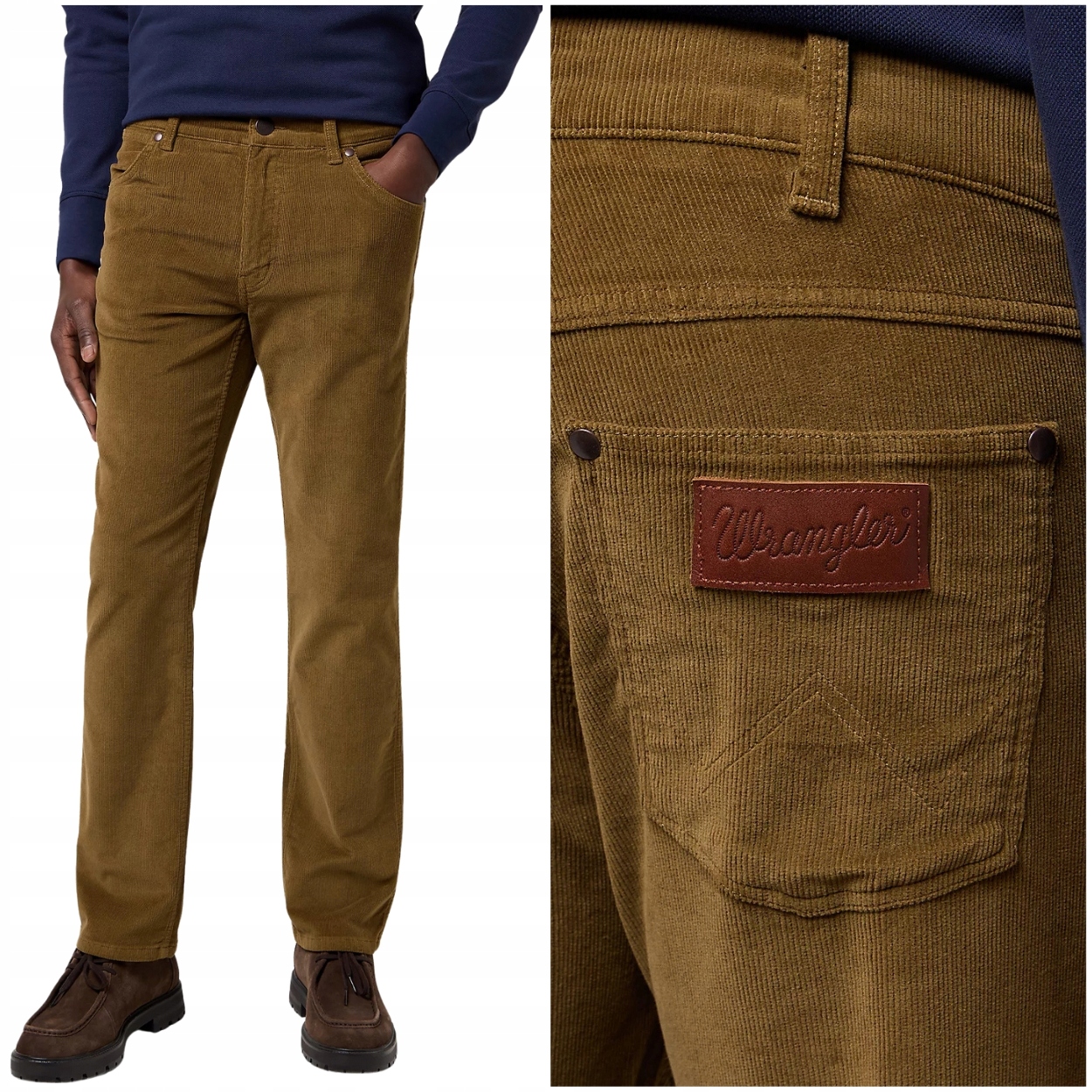 Wrangler Greensboro Kangaroo jednoduché pánské manšestrové kalhoty W38 L32