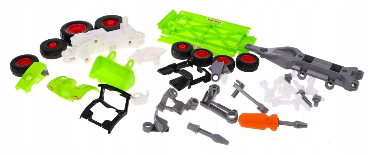 TRAKTOR z przyczepą Traktorek do rozkręcania Bohater brak