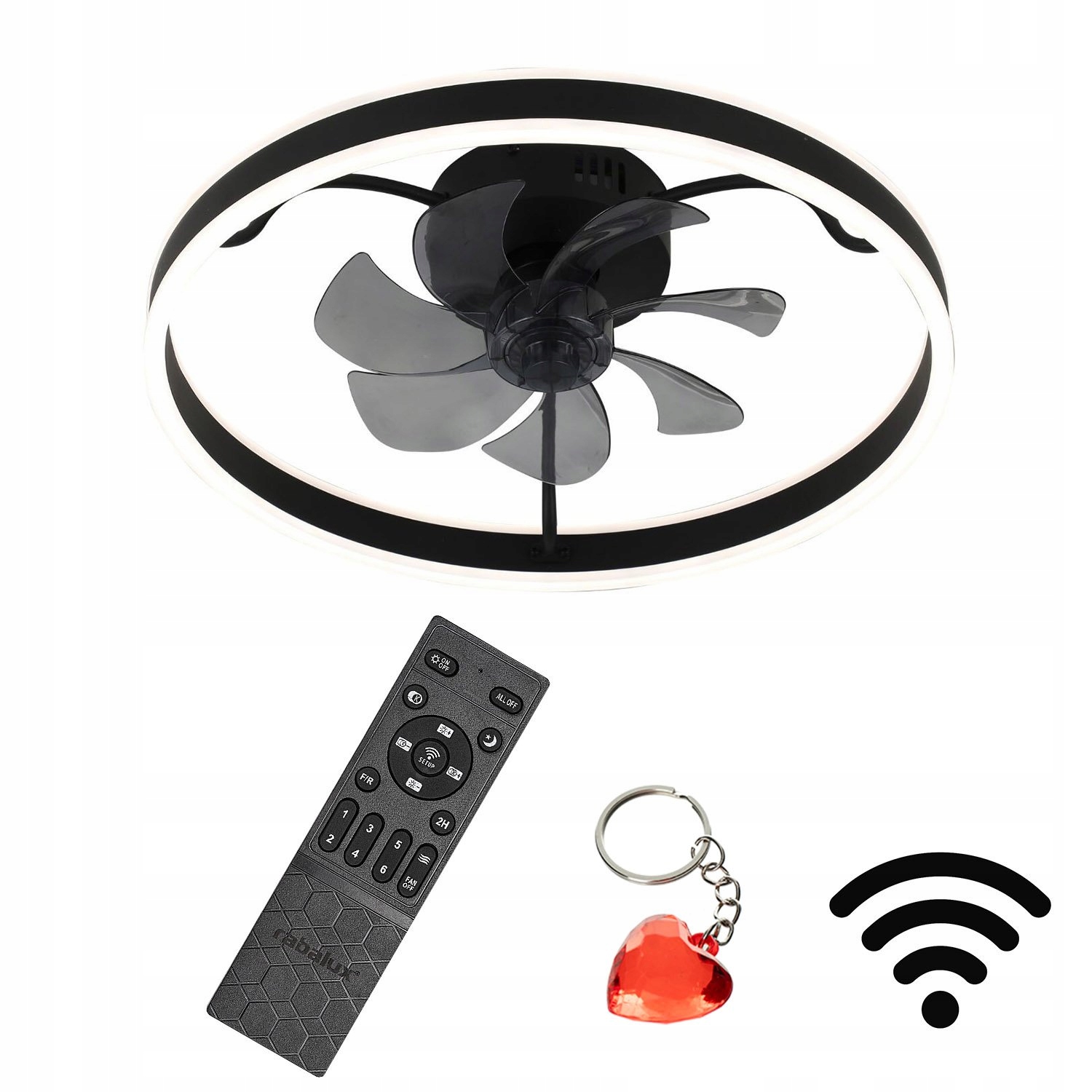Stropná lampa s ventilátorom 40W WiFi Led ventilátor s diaľkovým ovládaním Fanf