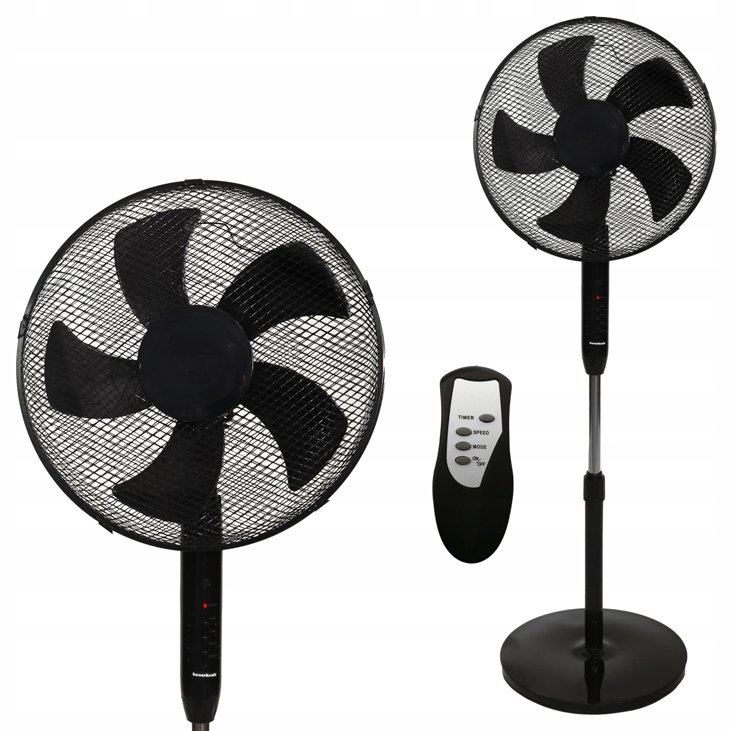 Podlahový ventilátor Stojanový ventilátor 45W 3 režimy provozu 5 lopatek Časovač