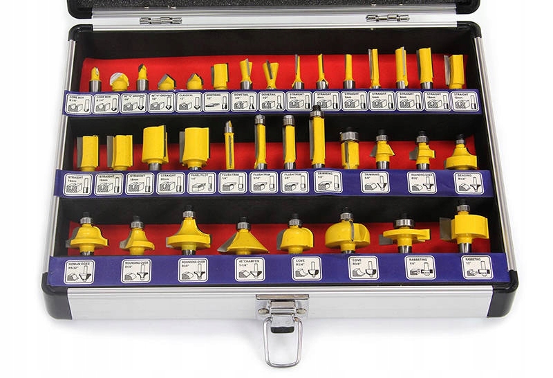 FREZY KSZTAŁTOWE ŁOŻYSKOWANE DO DREWNA 35el. 8mm Marka Ripper