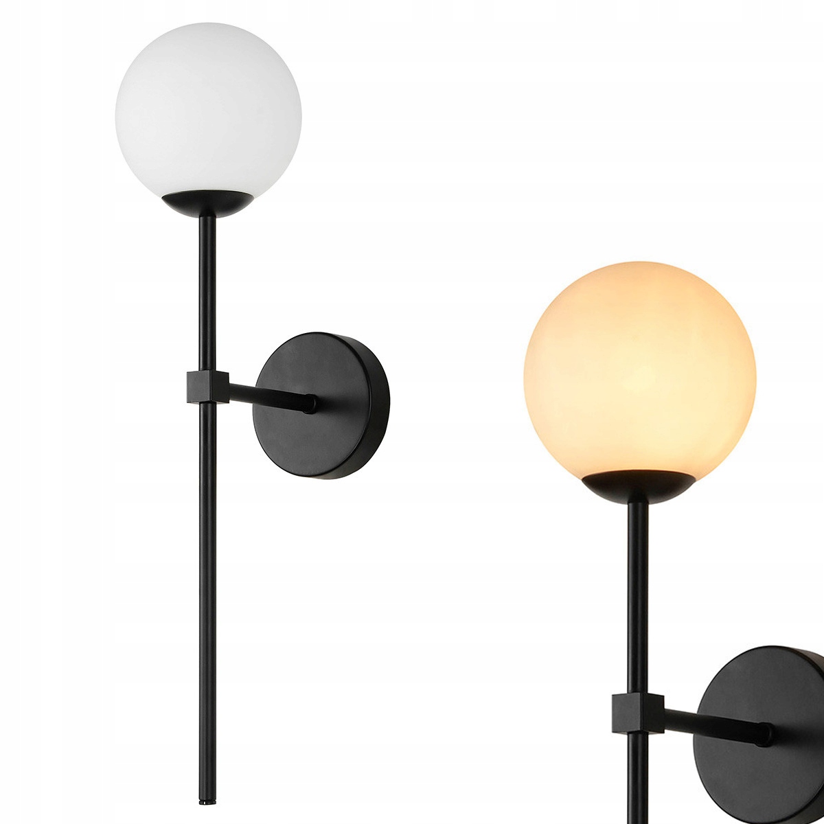 Nástěnné svítidlo Piruleta elegantní skleněné stínítko do koupelny Light Prestige