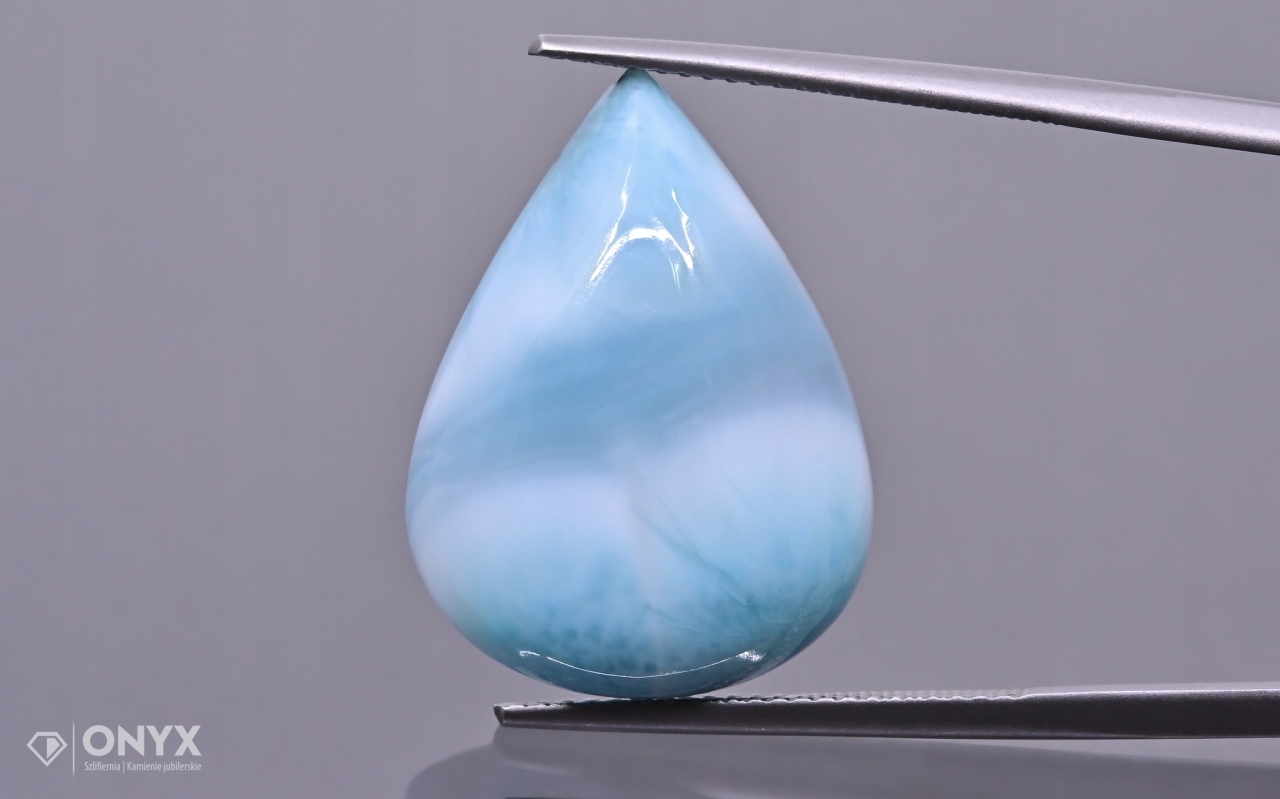 Larimar kabošon slza 23x17 mm