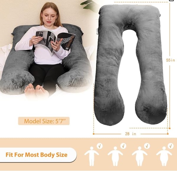 PODUSZKA CIĄŻOWA DO KARMIENIA SPANIA ROGAL W KSZTAŁCIE LITERY U Długość 130 cm