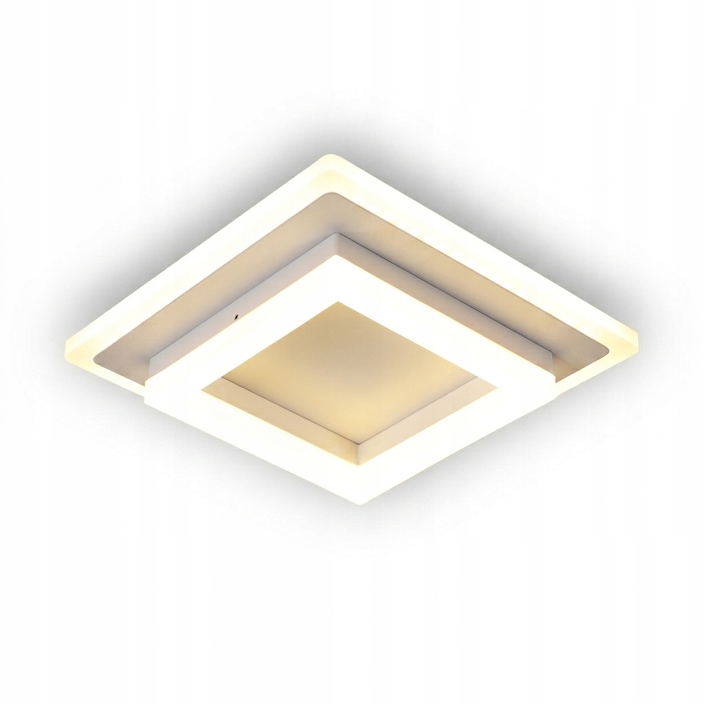 Lampa Sufitowa Plafon Led Kwadratowy Natynkowy Nowoczesny 24W 3000K