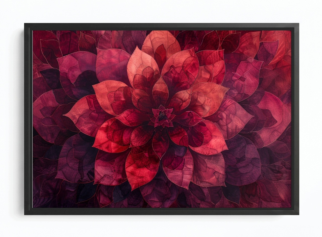 Obraz Rám American Box Mandala Květina Listy Příroda Harmonie Relaxace 60x40