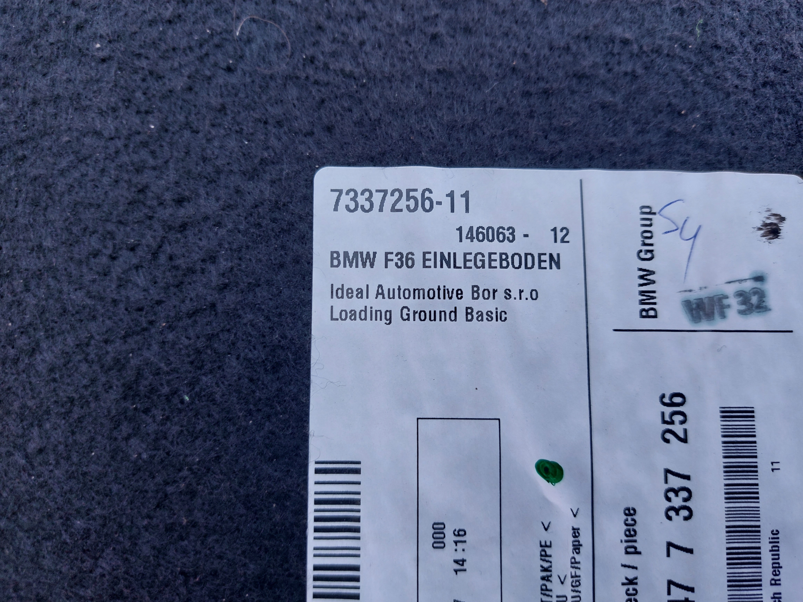 mats floor boot BMW 4 F36 17r