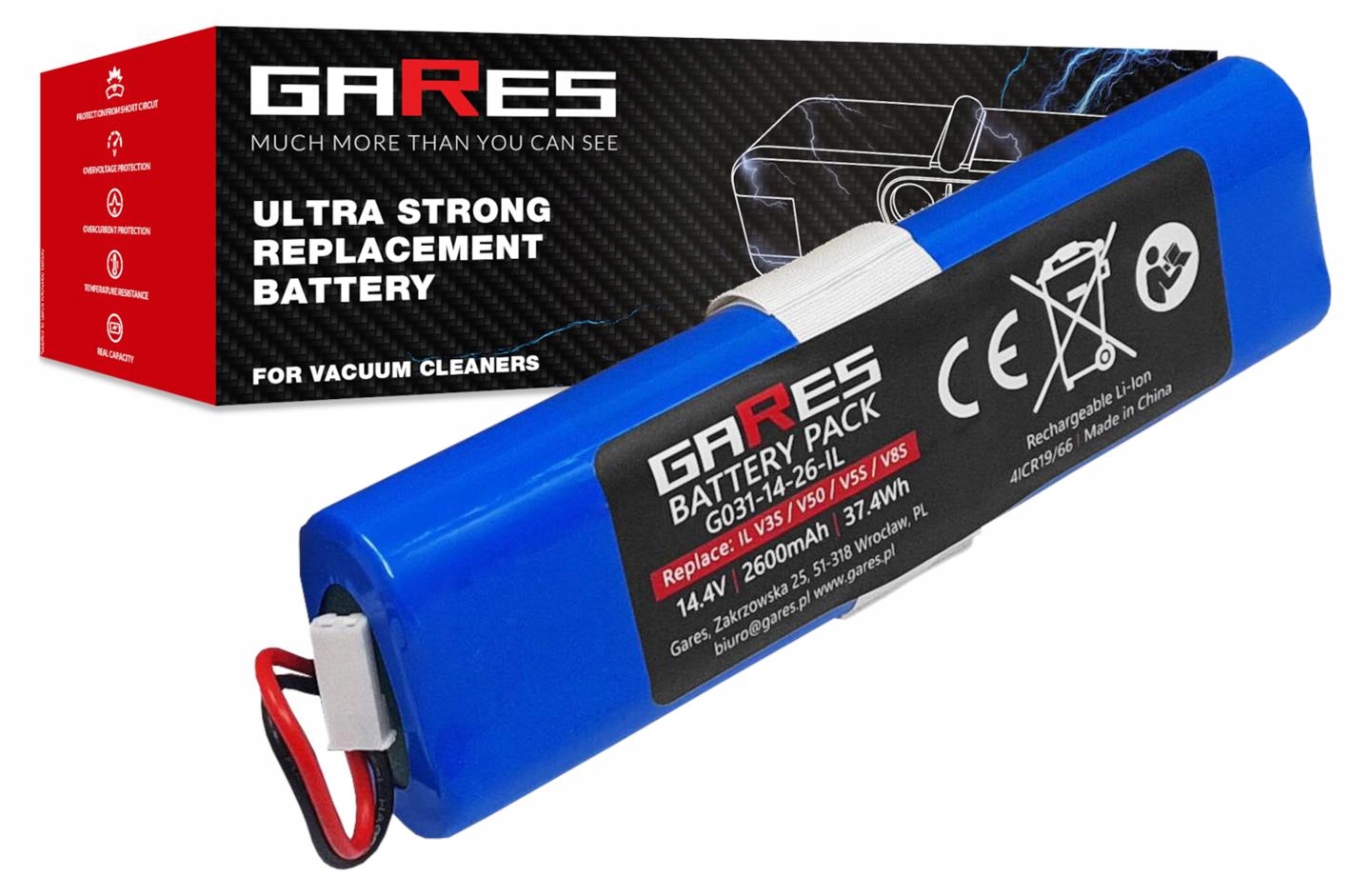 Bateria Akumulator do Ilife V8s V5s Pro 18650B4-4S1P-AGX-2 14,4V 2,6Ah