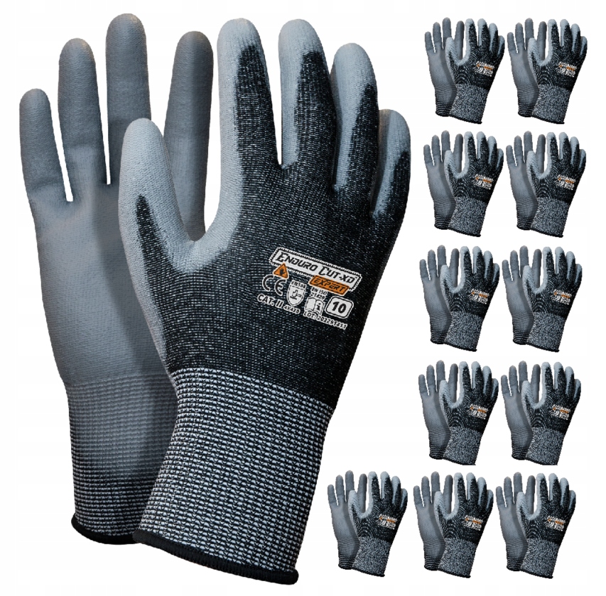 Antyprzecięciowe rękawice robocze Pu r.10 12 par