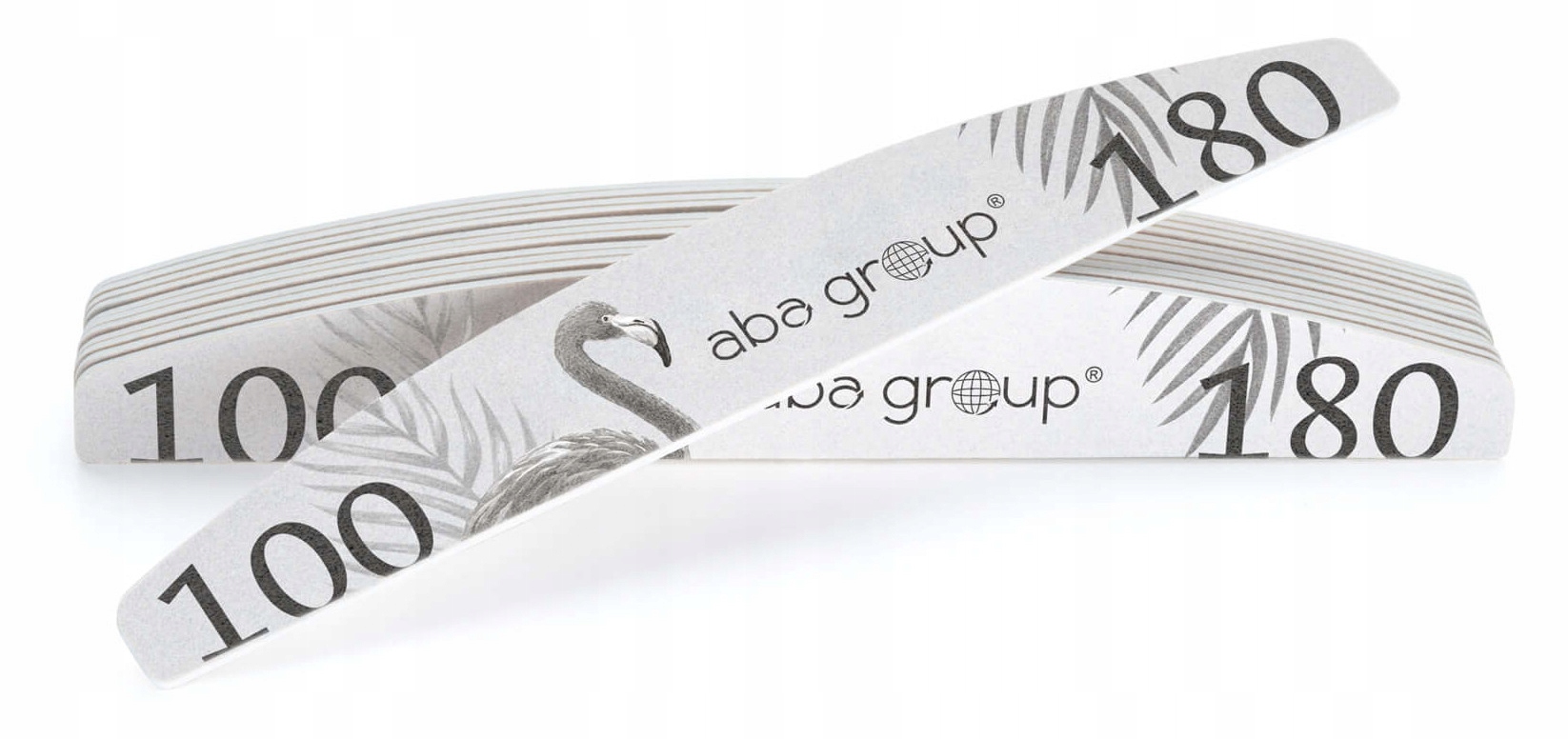 Aba Group Pilnik do Paznokci Półksiężyc 100/180 Standard 100 sztuk Szary Typ półksiężyc (łódka)