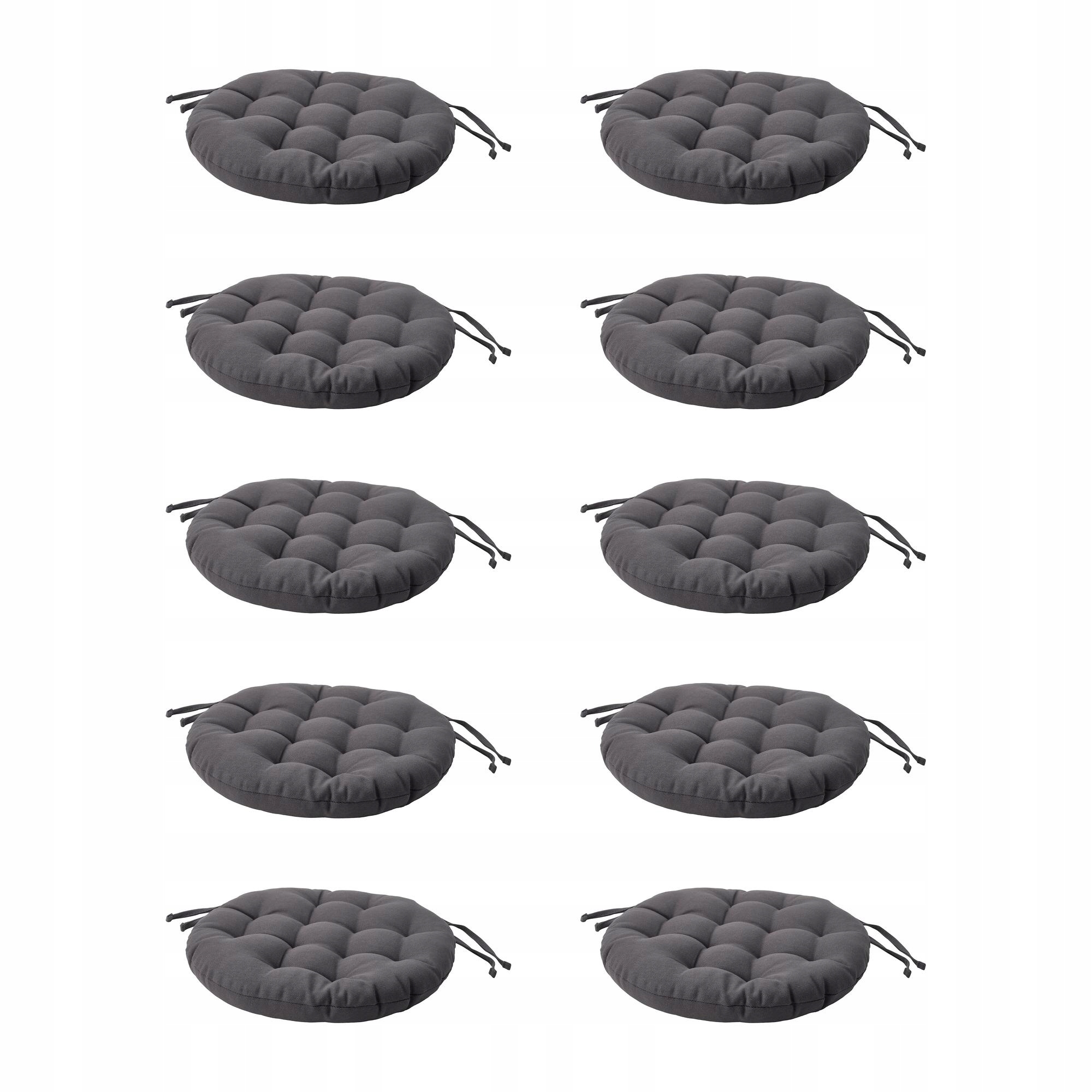 10 ks Vippart Polštář na židli tmavě šedý 38 cm