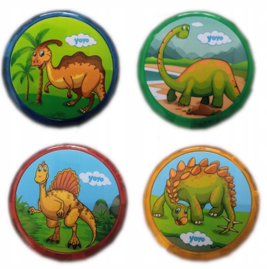 JOJO ŚWIECĄCE LED GRA ZRĘCZNOŚCIOWA DINOZAURY YOYO Materiał plastik