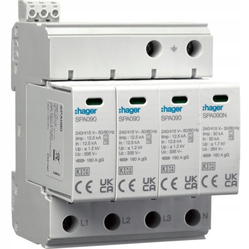 

Hager Ogranicznik przepięć B+c T1+T2 4P SPA931
