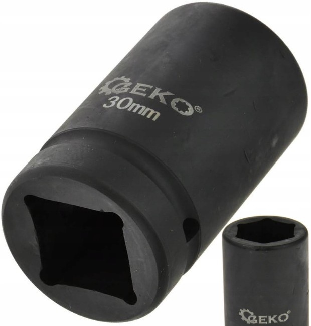 Nasadka udarowa 1" sześciokątna 30mm czarna