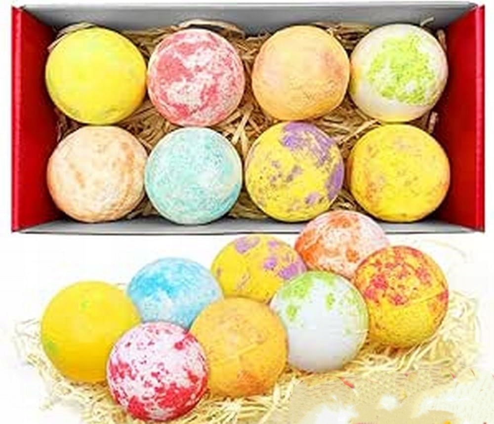 KULE DO KĄPIELI ZESTAW 8 SZTUK ORGANICZNE WEGAŃSKIE 100% BEZPIECZNE JAKOŚĆ