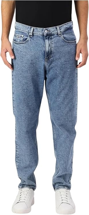 Tommy Hilfiger Pánské Džíny Jednoduché Modré Oděrky 32/32 Xqe