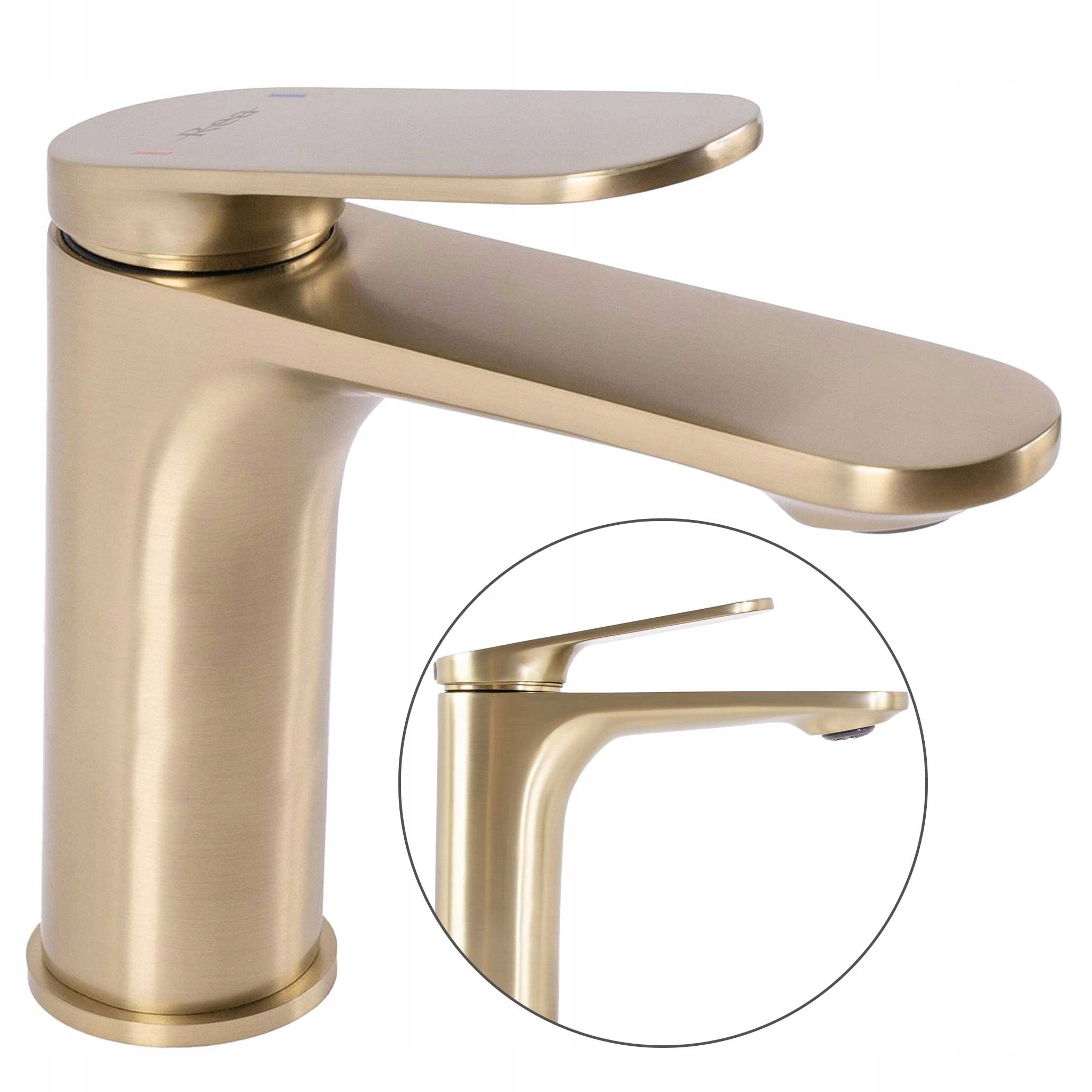 Umyvadlová baterie Nízká Zlatá Rea Marco Zlatá Kartáčovaná Stojící